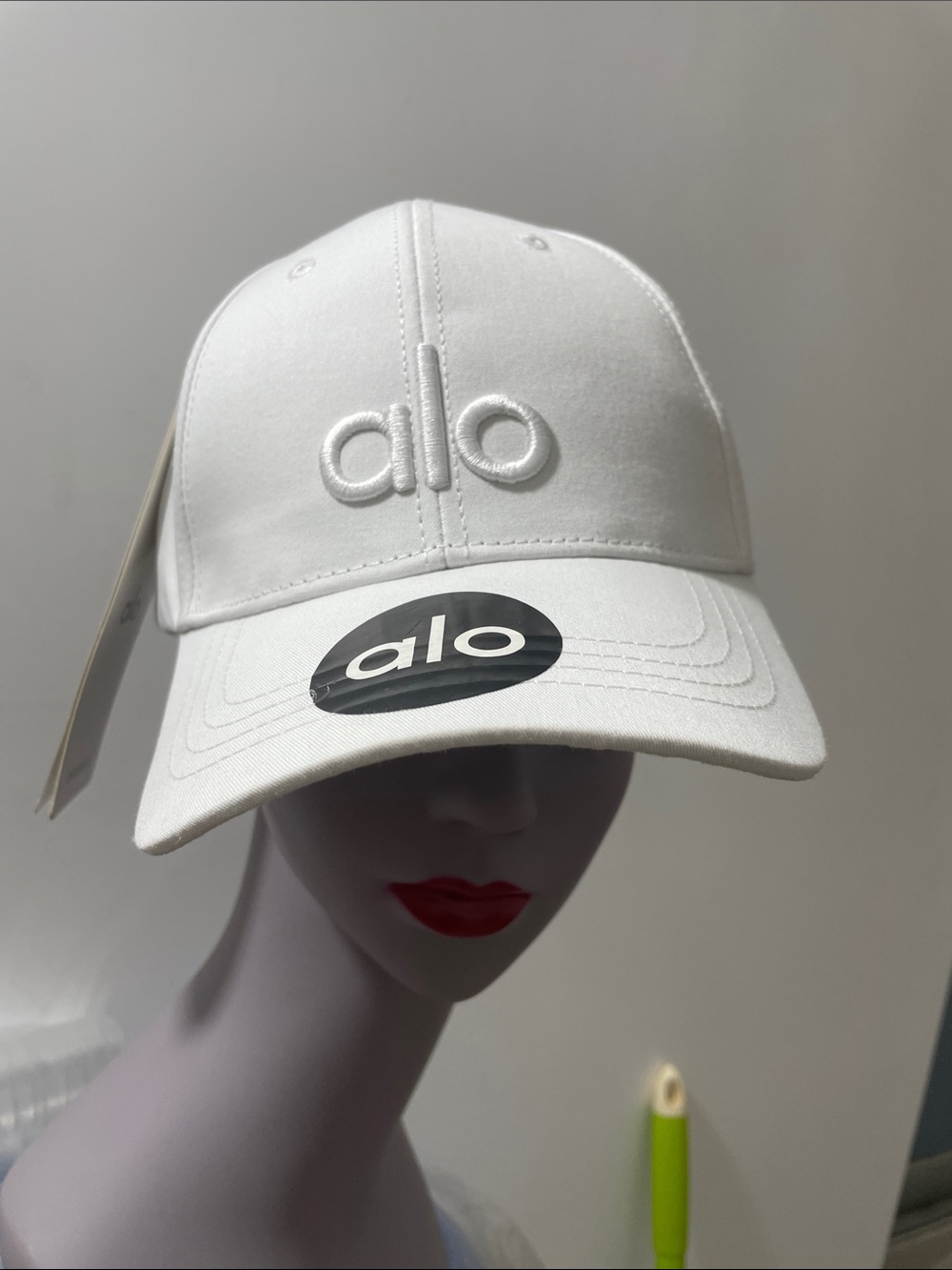 ALO Yoga White Embroidered Logo Baseball Cap